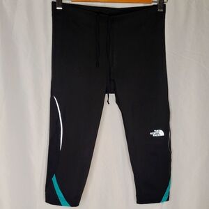 The North Face Black and Teal Athletic 3/4 Leggings Size Small